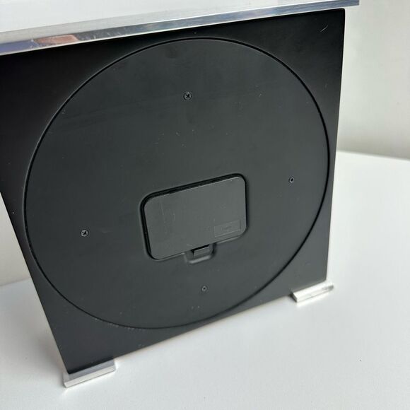 Retired Howard Miller Maxim Table Clock Black & Silver Works! - Picture 4 of 13